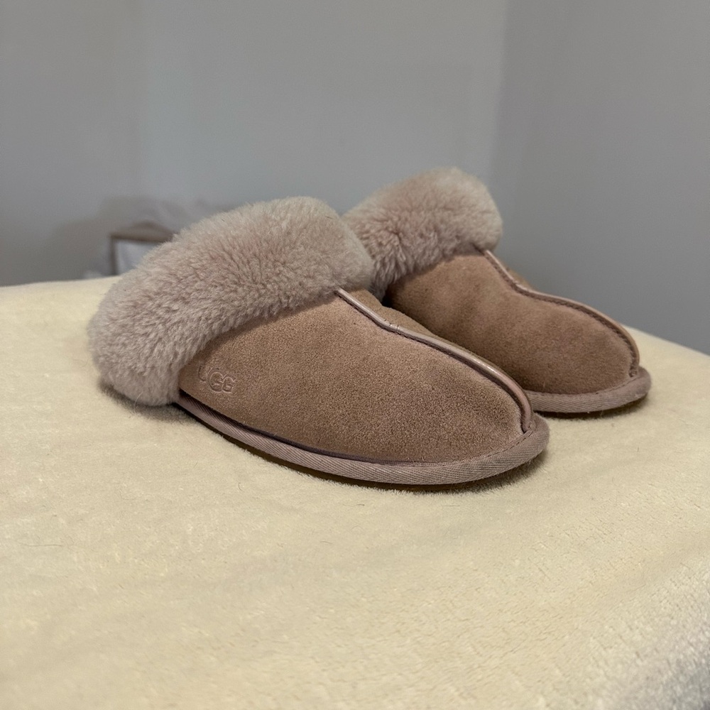 UGG Pink Shearling Slippers